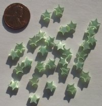 30 7mm Light Green Fiber Optic Stars